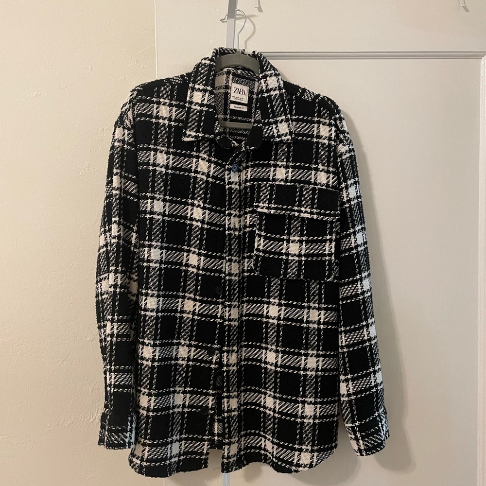 Mens plaid Zara shirt jacket